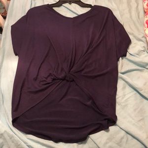 Blue tie up , long in back Shirt